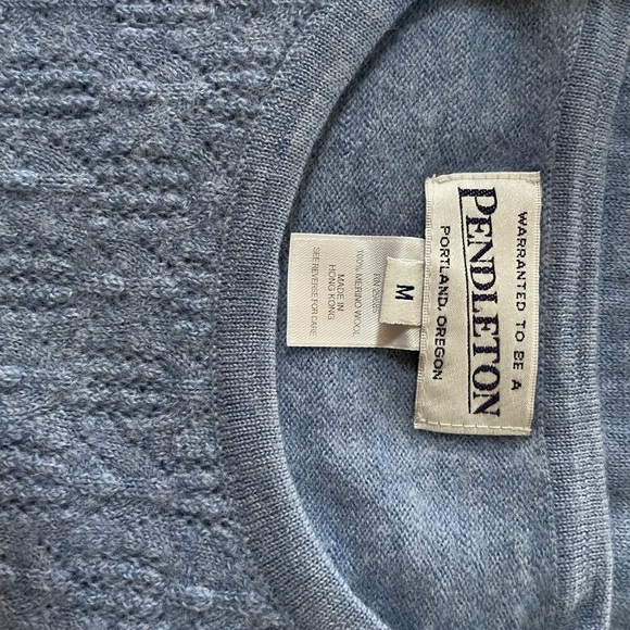 Pendleton pointelle knit merino wool sweater size M. - Picture 6 of 7